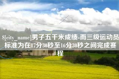陕西男子五千米成绩-而三级运动员标准为在17分30秒至16分30秒之间完成赛程