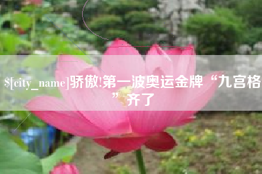 陕西骄傲!第一波奥运金牌“九宫格”齐了