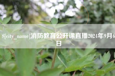 陕西消防教育公开课直播2024年9月6日