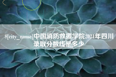 陕西中国消防救援学院2021年四川录取分数线是多少