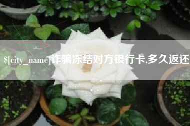 陕西诈骗冻结对方银行卡,多久返还
