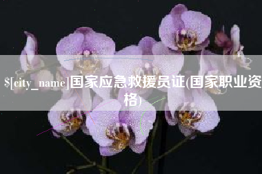陕西国家应急救援员证(国家职业资格)