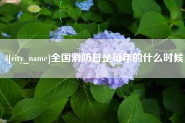 陕西全国消防日是每年的什么时候