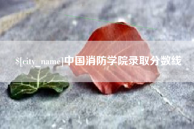 陕西中国消防学院录取分数线