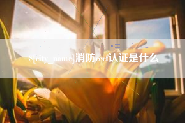 陕西消防cccf认证是什么