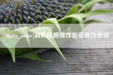 陕西消防设施操作员证真伪查询