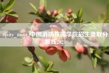 陕西中国消防救援学院招生录取分数线2021