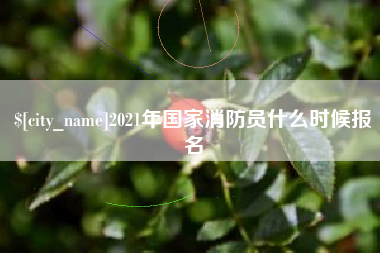 陕西2021年国家消防员什么时候报名