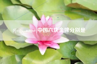 陕西中国六块金牌分别是
