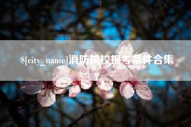 陕西消防院校报考条件合集